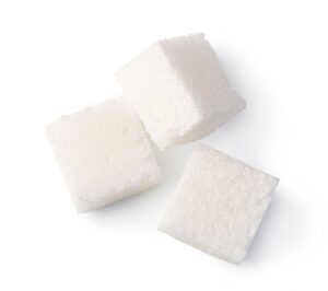 white sugar cubes